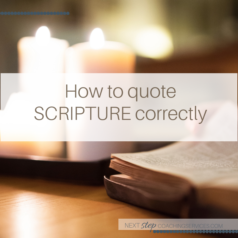 How to Quote Scripture Correctly