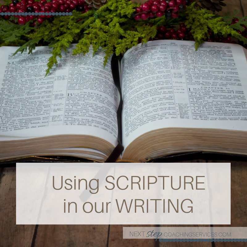 Using Scripture in Our Writing